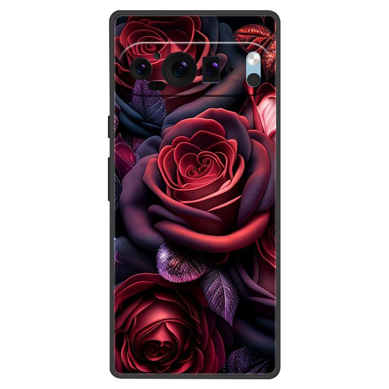 For Google Pixel 9 Pro XL Case Cool Painted Silicone TPU Soft Cover For Googe Pixel 9 9 Pro 8A Cases Black Protective Shells