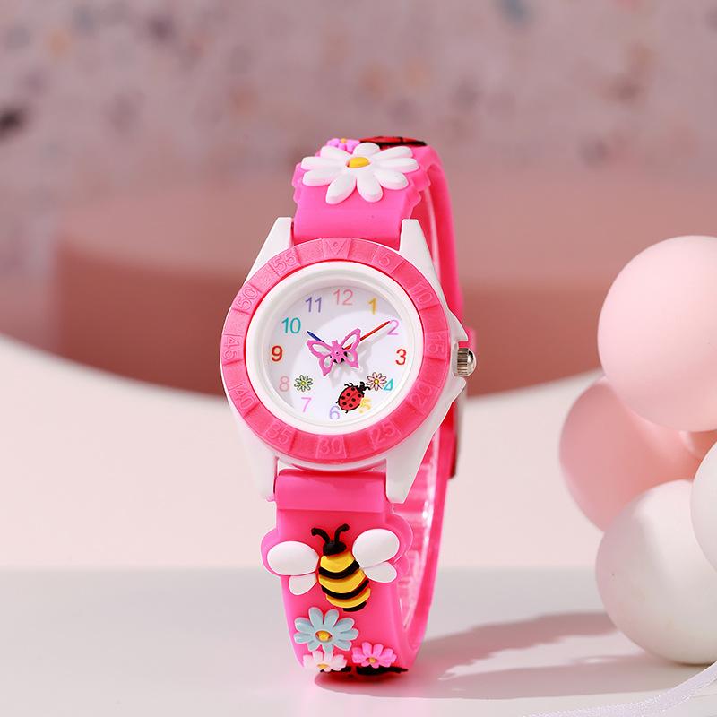 Decorative Children'S Watch Silicone Children'S Watch Love Little Bee Cartoon Watch Elementary School Student Quartz Watch