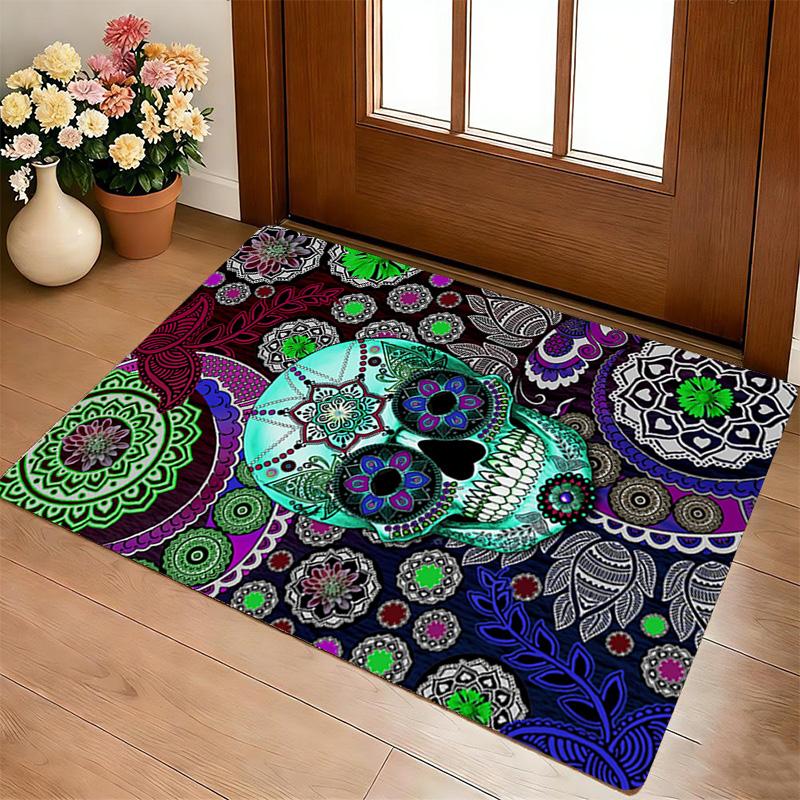 Sugar Skull Living Room Nonslip Area Rug Soft Carpet For Bedroom Game Playroom Sofa Office Home Decor Doormat Christmas Gift C930134