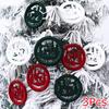 3PCS/Pack Christmas Tree Colorful Round Gift Multi-element Christmas Flocking Atmosphere Ornament Decoration Pendant Party