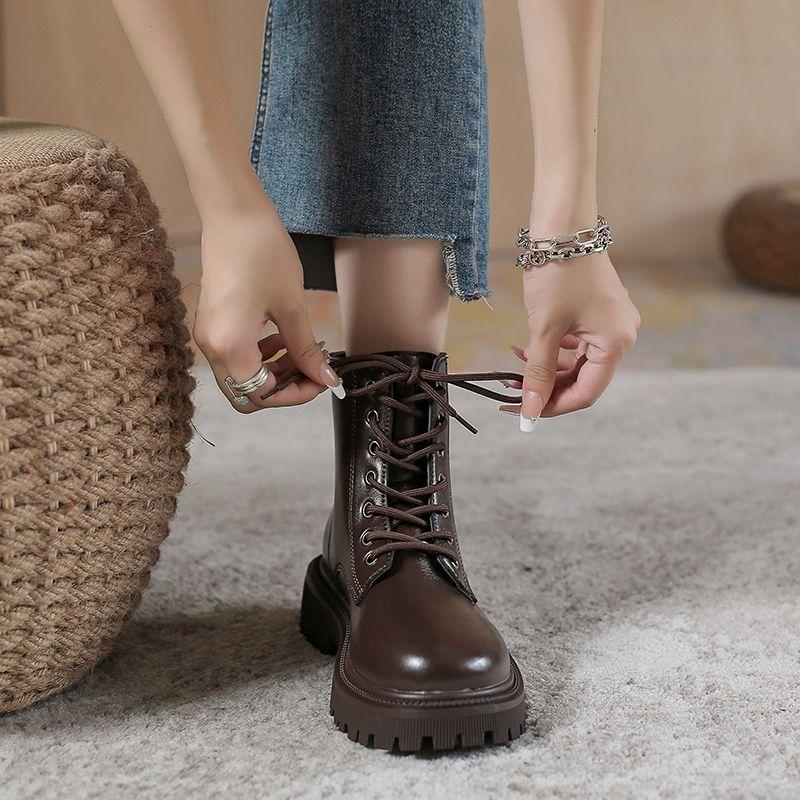 Ботинки Martin в британском стиле, новые универсальные короткие мотоциклетные ботинки на толстой подошве, одинарные детские ботинки