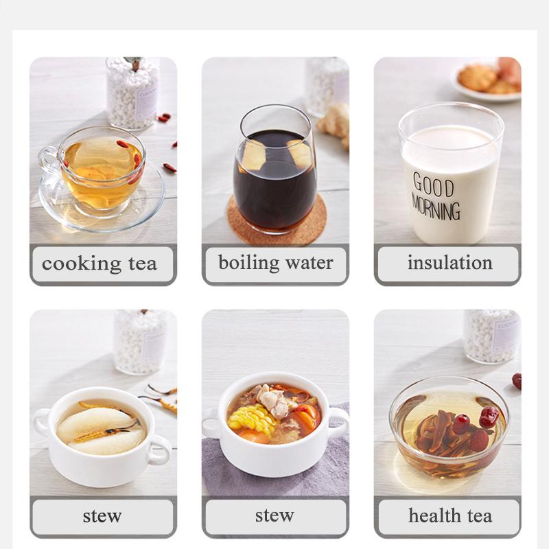 220 В портативный электрический чайник 600 мл, оздоровительный горшок, чашка для тушения, заварочный чайник, чашка для кипячения, суп, каша, термочайник, бутылка