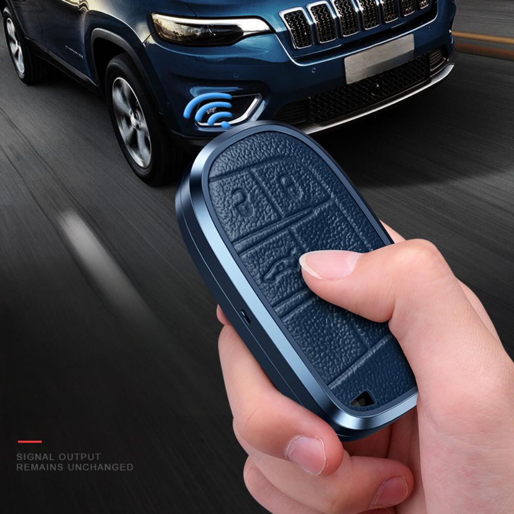 Ronsi Чехол-обложка для автомобильного ключа, корпус, брелок для Jeep Grand Cherokee Wk2 Kl Wrangler Jk Commander Compass Dodger Chrysler 300, Сумка для ключа автомобиля