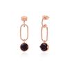 [Dieuamour] 14K Rose Gold Half Ring Earrings, Luxurious Earrings