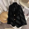 Женский костюм, пальто с лацканами, длинными рукавами, пуговицами, пиджак, однотонная куртка с клапанами, рабочая верхняя одежда, рабочая одежда
