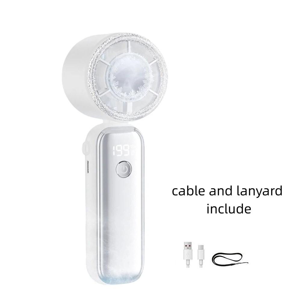 USB Rechargeable Mini Handheld Fan Ultra-Quiet Small Electric Fan Cooling and Ice Pack Fan Travel