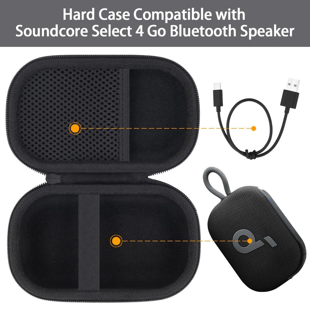 Anker Soundcores Select 4 Go Bluetooth Speaker Portable Speaker Storage Black co2CREA (Case Only) Case, -