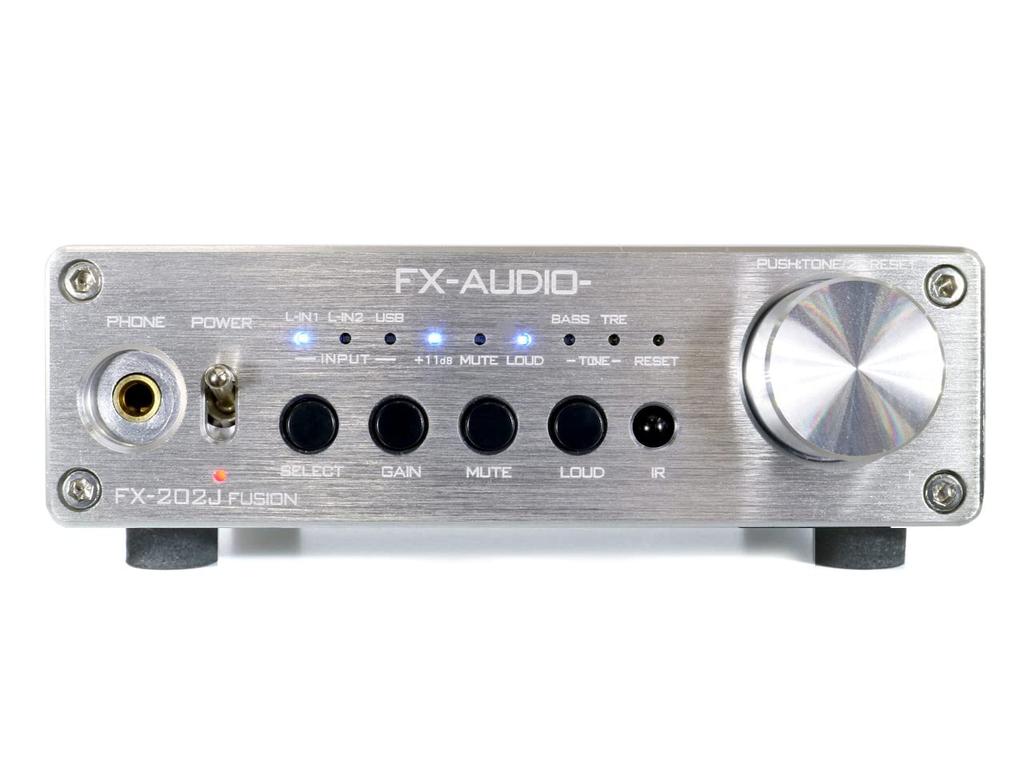 FUSION Tripath Digital Amplifier IC Integrated Amplifier USB Input DAC Amplifier Remote Control Included As Standard FX-AUDIO- FX-202J [Silver]