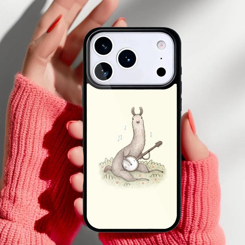Чехол для телефона с узором из лам и альпак для iPhone 17 16 15 14 13 Pro Max Задняя крышка для 12 11 Pro Coque