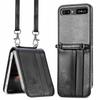 Leather Wallet Phone Strap Case For Samsung Galaxy Z Flip 3 Flip4 Flip 4 Flip3 5g Flip Card Pocket Non -Fingerprint Cover Fundas