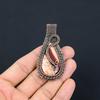 Red Snake Skin Pendant Gemstone Handmade Jewelry, 999 Copper Wire Wrapped Pendant, Gift For Wife Jewelry