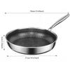 Stainless Steel Nonstick Frying Pan Suitable for Induction Cooktops, Compatible with All Stovetops, Easy To Clean, PFOA Free
