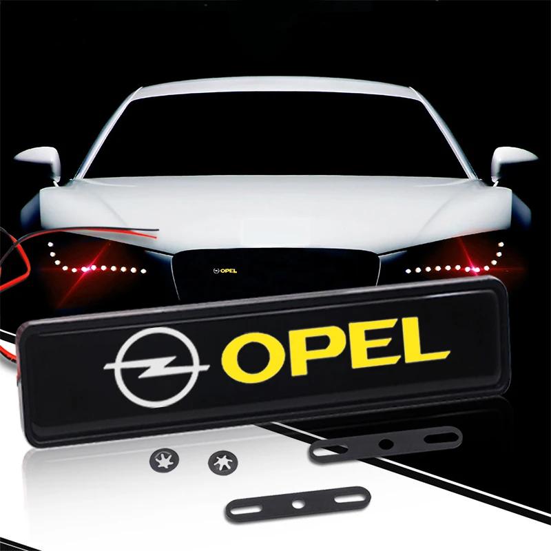 Car Front Hood Grille Emblem LED Light Grill Decorative Light Car Styling For Opel Astra j Insignia Astra g Corsa Zafira b Mokka ujl522