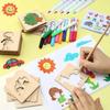 Montessori Drawing Template Wooden Graffiti Board Toys New Kids Drawing Stencils  Boys Girls Gift