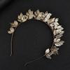 Женские свадебные тиары Золотой лист Обруч для волос Головные повязки Аксессуары для волос