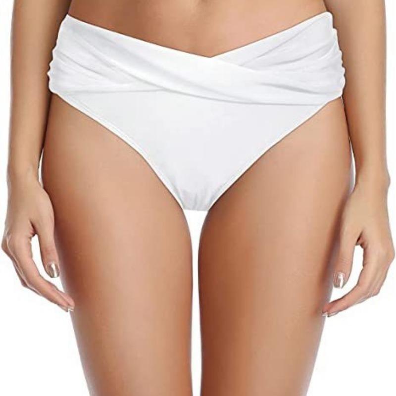 Women Low Waist Ruched Bikini Bottoms Swimsuit Briefs Pants