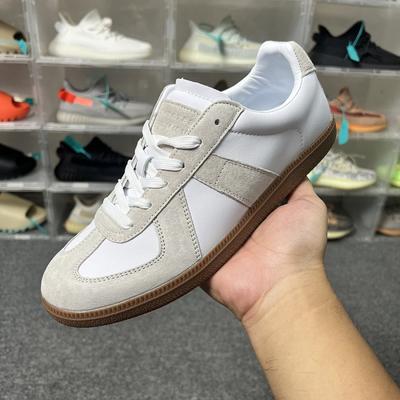 Высококачественные немецкие кроссовки мужские из натуральной кожи женские туфли большого размера повседневные маленькие белые туфли с одной педалью ретро мягкая кожа Форрест Гамп