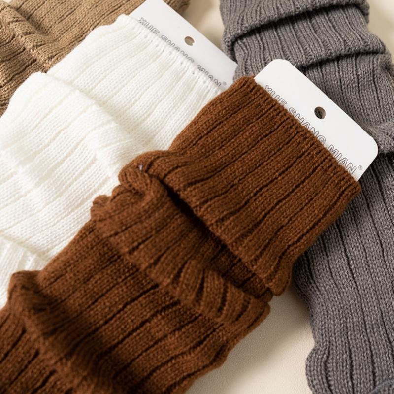 Baby Pile Socks Children Leg Warmers Lolitas  Knitted Socks Baby Girls Warm Cute Sweet Ballet Guards Socks Long Stockings Knitted Leg Covers