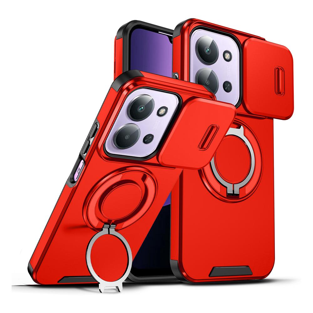 KEYSION 360° Чехол-подставка для телефона для Redmi 15C 171 173 мм Сдвижная защита камеры Магнитный противоударный чехол для Xiaomi POCO C85