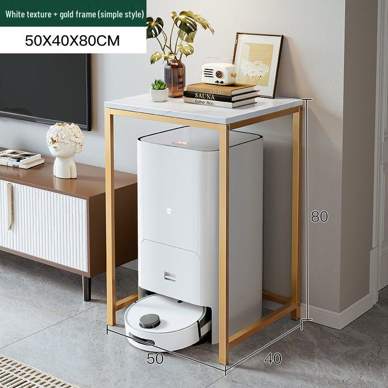 Многоярусная напольная регулируемая стойка для хранения с держателем для мусорного ведра для использования на кухне