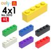 WANGE 4*1 Building Blocks 63Pcs No.3010 Small Compatible Bricks 4-Hole High Elements Accessories MOC DIY Bulk Kids Toy
