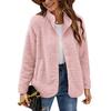 Autumn And Winter New Trendy Women's Warm Casual Jackets Loose Casual Solid Color Coats With Pockets Large Size Women's Tops