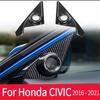 Накладка на внутреннюю переднюю дверную колонку под карбон для Honda Civic 10-го поколения 2016-2021
