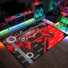 Красно-черный игровой коврик - Коврик для игровой комнаты, гостиной, игровая ковровая декорация, мягкий и прочный, ковер для домашнего декора