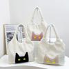New Plush Cartoon Cat Niche High-end Sense Large Capacity Women's Commuting Shoulder Tote Bag