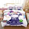 Минато Аква Постельный комплект Напечатанный Постельный комплект с наволочкой Пододеяльник для кровати Мягкое Королевское Кингсайз Постельное белье Дом