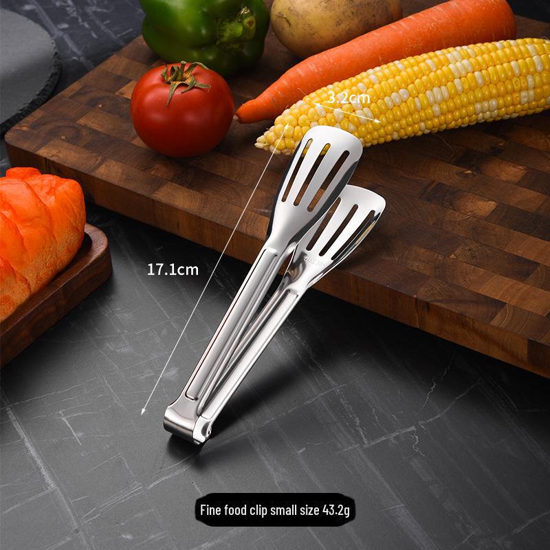 Зажимы для жарки стейков, кухонные зажимы для еды, зажимы для сладких ломтиков, зажимы для барбекю из нержавеющей стали промышленного класса, устойчивые к ожогам, утолщенные
