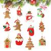 12 шт. Рождественские пряничные человечки, украшения для рождественской елки, подвесные украшения в виде пряничной куклы для праздничного декора дома