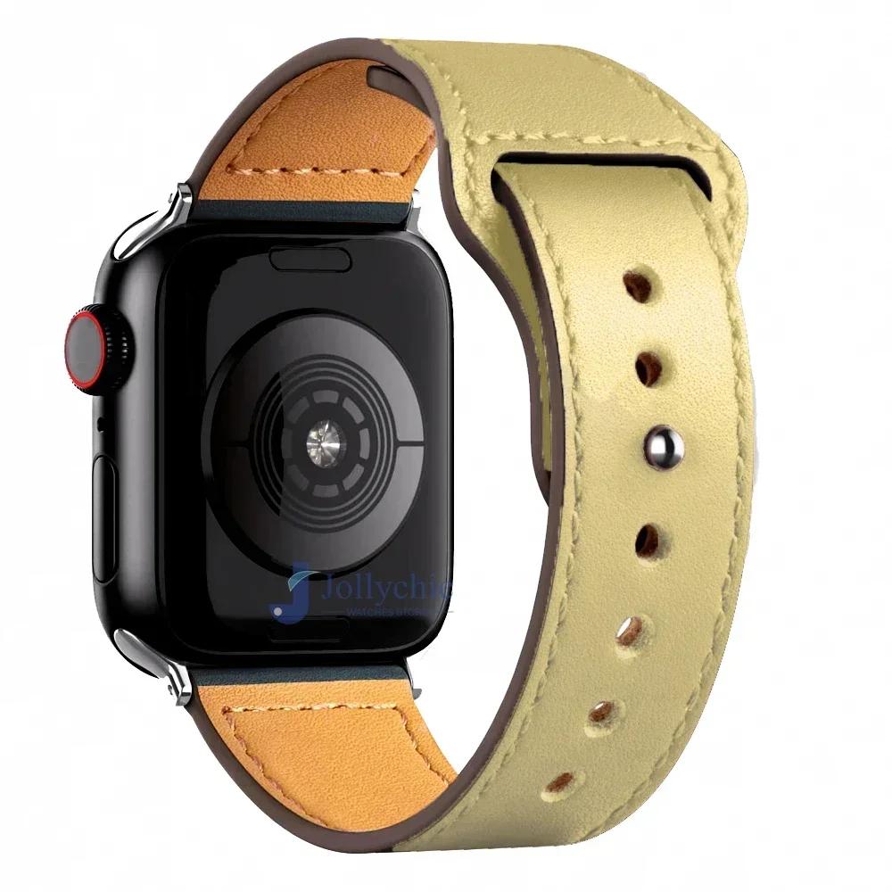 Ремешок из кожи для часов Apple Watch Band 44 мм 45 мм 41 мм 40 мм 42 мм 38 мм 49 мм 45 мм браслет Correa IWatch Series 8 Ultra 3 6 SE 7 ремешок