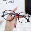 Anti-Blue Light Glasses New  Glasses Frame Polygonal Large Frame Flat Light Mirror Myopia Glasses Frame Tr81220