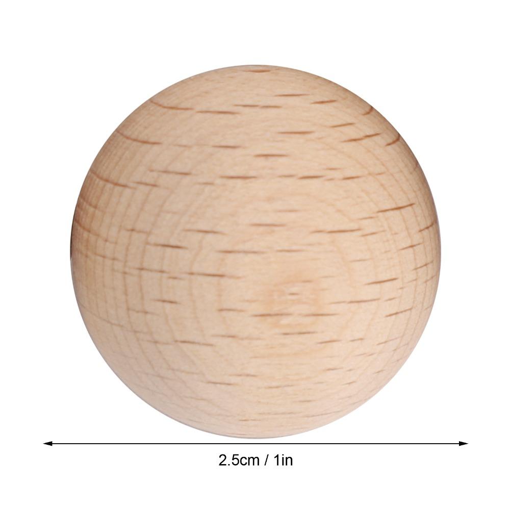 50PCS Beech Unfinished Wood Balls Easy to Paint DIY Wooden Balls Wooden Round Balls Art Projects