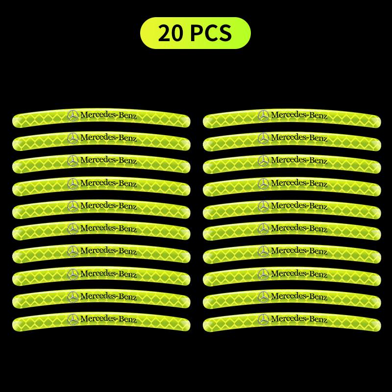 Светоотражающая наклейка на ступицу колеса автомобиля Светоотражающие полосы на обод шины Для Mercedes-Benz AMG C500 C200 C300 A B C E GLA CLA GLK GL ML GLE W204 W205 W203 W211