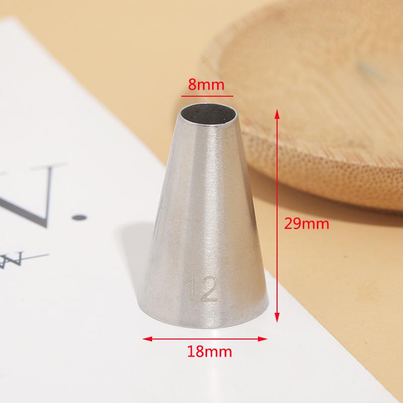 2PCS Small Round 304 Stainless Steel Piping Nozzles For Cake Decorating, DIY Baking Cream Writing Tools