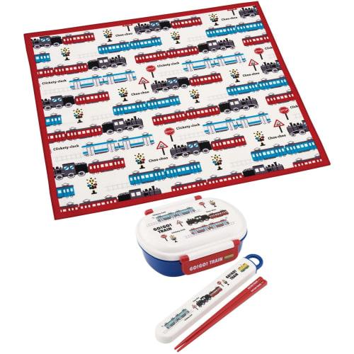 Skater Children's Lunch Cloth, 43x43cm, Made in Japan, Train Design, KB4-A