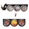 Triple Gauge Kit Oil/Volt/Water Gauge 2'' Universal Chorme Fahrenheit Water Temperature Temp Gauges Ammeter Gauges Set 3 in 1 Car Meter Auto (1)