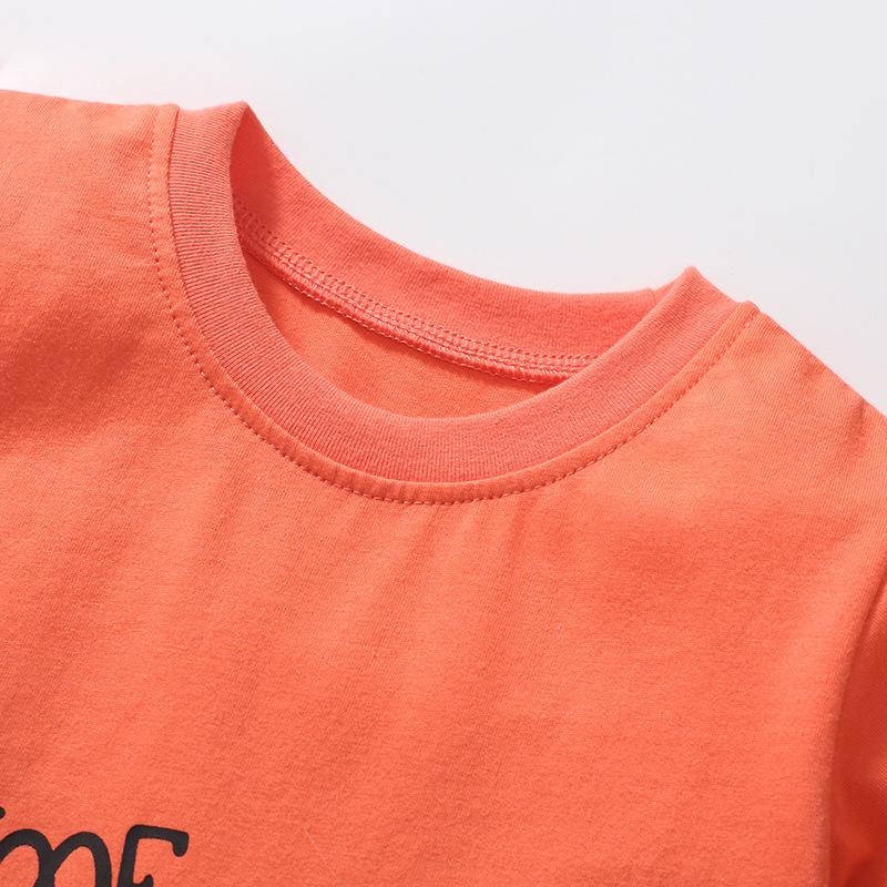 Летняя детская футболка с рисунком для мальчика, футболка с короткими рукавами для девочки, футболка из чистого хлопка