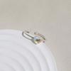 Colorful Moonstone Loving Heart with Opening Female Ring Sterling Silver 925 Affordable Luxury Fashion Design Sense
