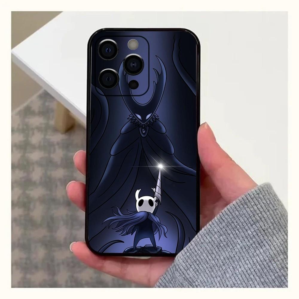 Чехол для телефона H-Hollow Knight для Apple iPhone 15,14,13,12,11,Pro,X,XS,Max,XR,Plus,Mini Мягкий черный чехол