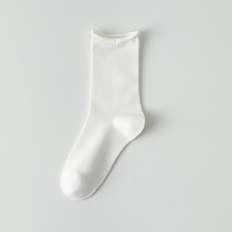 Женские весенне-осенние носки из чистого хлопка, впитывающие пот, бесшовные, с широкой резинкой, трубчатые, махровые
