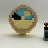 3d Printed Pixel World Clock 24-hour Desktop Ornament Can Display Night And Day Abstract Home Decor Game Peripherals Props Gift