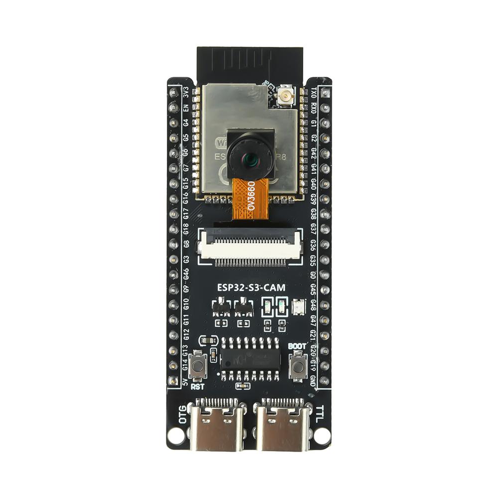 Разработческая плата ESP ESP32-S3 CAM WiFi Bluetooth с бортовым модулем камеры ESP32-S3-N16R8 Dual Type-C OV3660