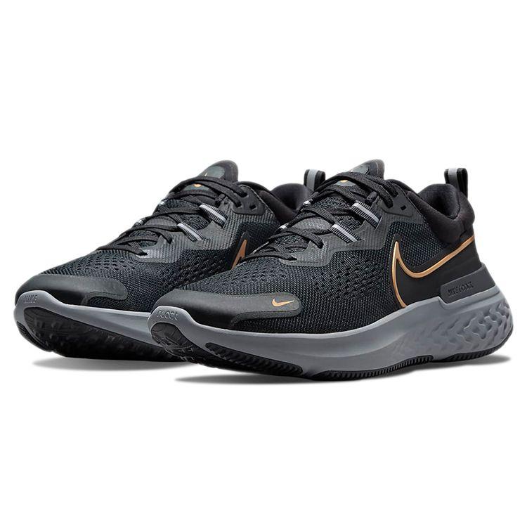 Nike React Miler 2 Black Metallic Gold Мужские кроссовки Dark-Smoke-Grey Particle-Grey CW7121-005