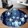 1PC Ghost Forest Office Round Area Rug, Mat Suitable For Office, Under Office Chairs Bedroom Living Room Home Decor, Room Deco