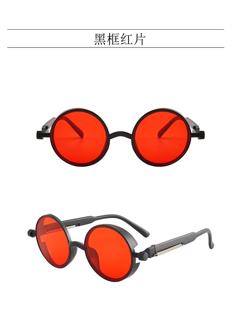 Модные солнцезащитные очки в стиле стимпанк для женщин и мужчин, круглые, винтажные, классические, цветные, солнцезащитные очки, готические панк-очки, унисекс, UV400