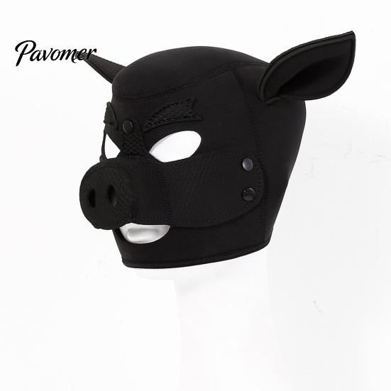 Breathable Cosplay Headpiece Piggy Head Mask, Adult Couple Role Play Mask for Party, Themed Event Accessories Funny Animal Full Face Halloween,