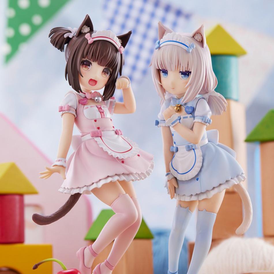 Новая Аниме Фигурка Кошка-Горничная NEKOPARA Шоколад Ваниль Милый Красивый Модель в Стиле Кошки ПВХ Статичная Детские Игрушки Коллекционные Подарки